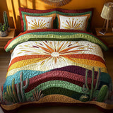 Cactus Sunset 3-Piece Quilted Bedding Set