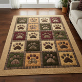 Autumn Harvest Love Paw Area Rug NCU0NT11533