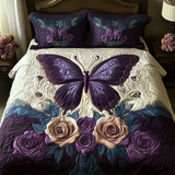 Butterfly Dreams 3-Piece Quilted Bedding Set