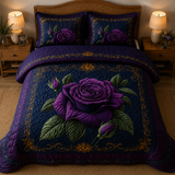 Lavender Elegance 3-Piece Quilted Bedding Set