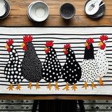 Chicken Coop Quilted Table Runner NCU0PT364