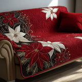 Christmas Red Hug Quilted Sofa Cover