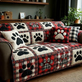 Pet Paw Quilted Sofa Cover