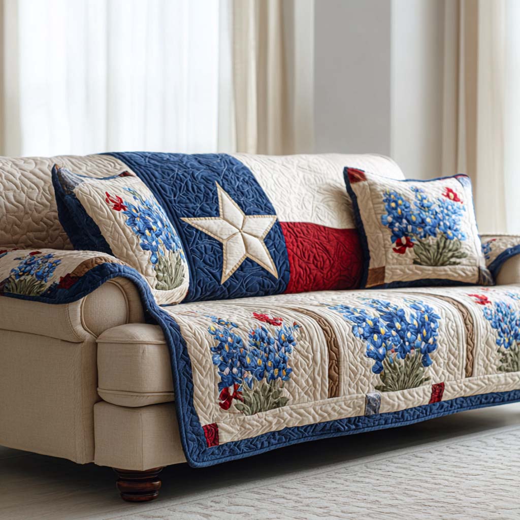 Americana Quilted Sofa Cover