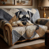 Cozy Schnauzer Quilted Sofa Cover