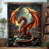 Dragon Literature Woven Sofa Blanket