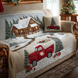 Drifting Snow Quilted Sofa Cover