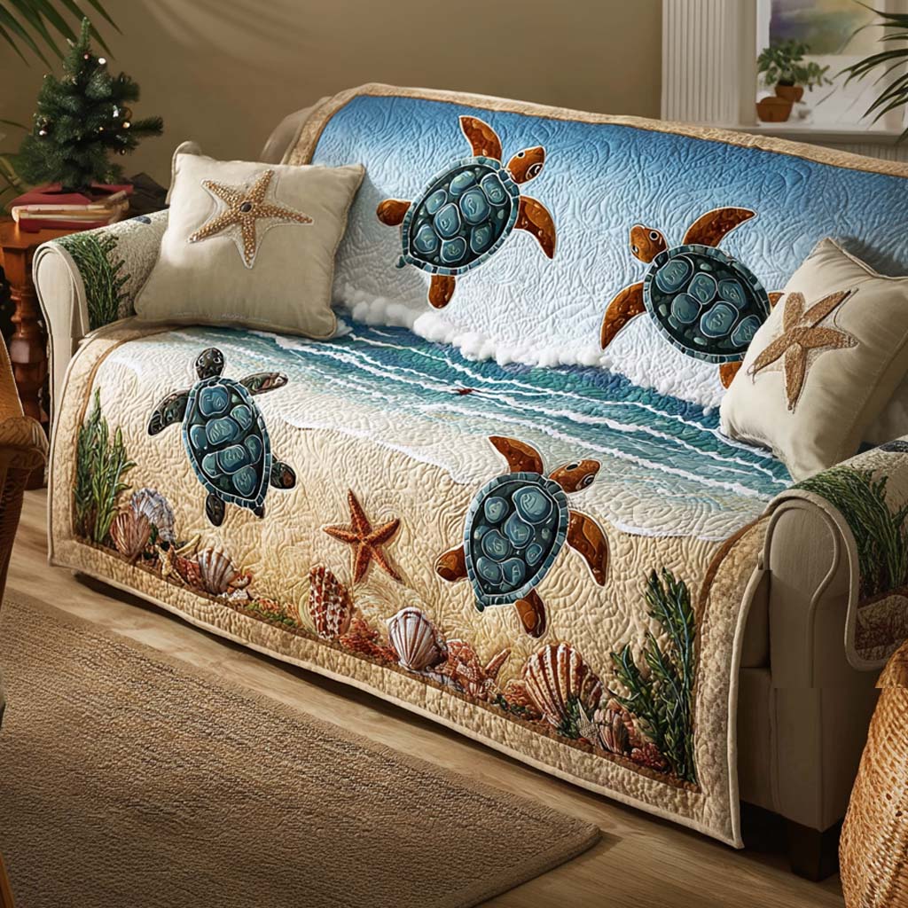 Turtle Quilted Sofa Cover