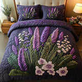 Lavender 3-Piece Quilted Bedding Set
