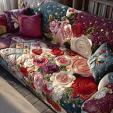 Garden Love Quilted Sofa Cover