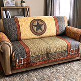 Texas Star Bold Quilted Sofa Cover