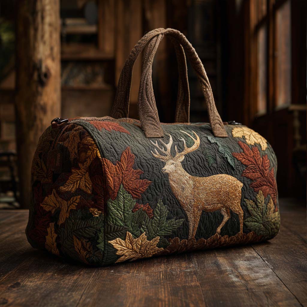 Deer Quilted Duffle Bag