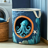 Ocean Quilted Laundry Basket NCU0QN043