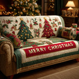 Holiday Spark Joy Quilted Sofa Cover