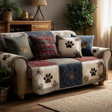 Pet Paw Quilted Sofa Cover
