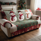 Merry Frost Quilted Sofa Cover