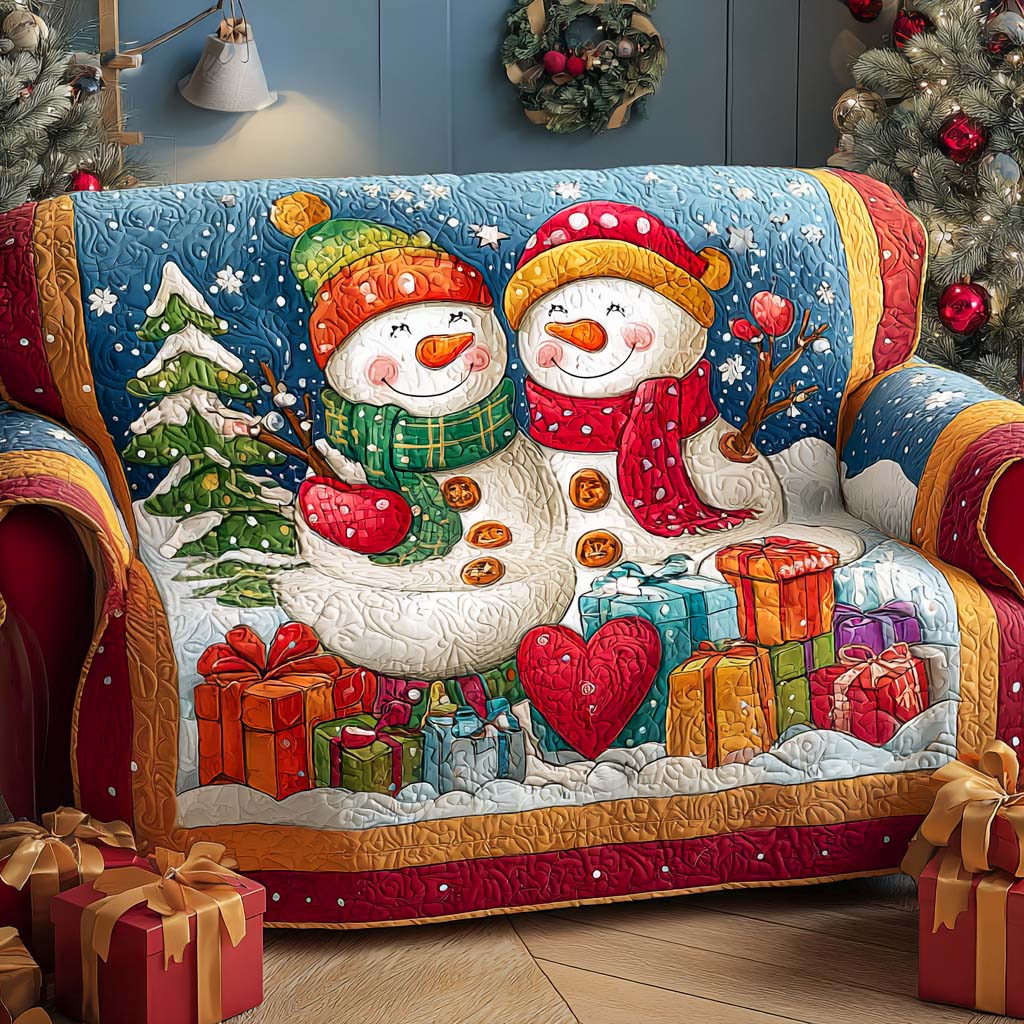 Christmas Quilted Sofa Cover