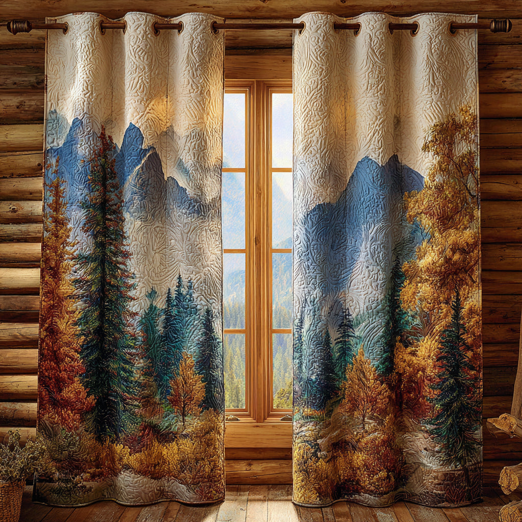 Forest Quilted Curtains NCU0VT331