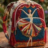 Graceful Ballerina Quilted Backpack