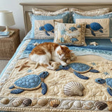 Ocean Waves 3-Piece Quilted Bedding Set