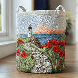 Ocean Lighthouse Quilted Laundry Basket NCU0DDK730