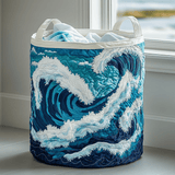Ocean Wave Quilted Laundry Basket NCU0DDK862