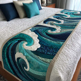 Ocean Quilted Bed Runner