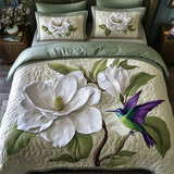 Hummingbird 3-Piece Quilted Bedding Set