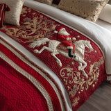 Regal Santa Ride Quilted Bed Runner