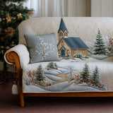 Sacred Christmas Light Quilted Sofa Cover