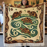 Shoreline Serenity Woven Sofa Blanket