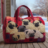 Snuggle Pug Quilted Duffle Bag