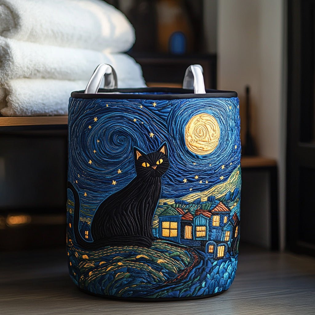 Cat Quilted Laundry Basket NCU0QN041
