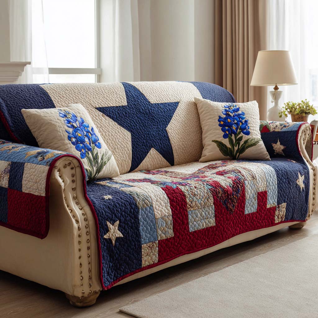 Americana Quilted Sofa Cover