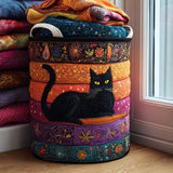 Cat Quilted Laundry Basket NCU0QN041
