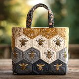 Honey Bee Charm CW1711022CL Quilted Tote Bag