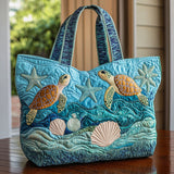 Sea Turtle Whisper CW0110018CL Quilted Tote Bag