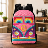 Hippie Spirit Quilted Backpack – Black Straps