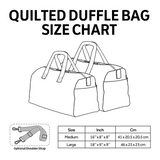 Midnight Snow Quilted Duffle Bag